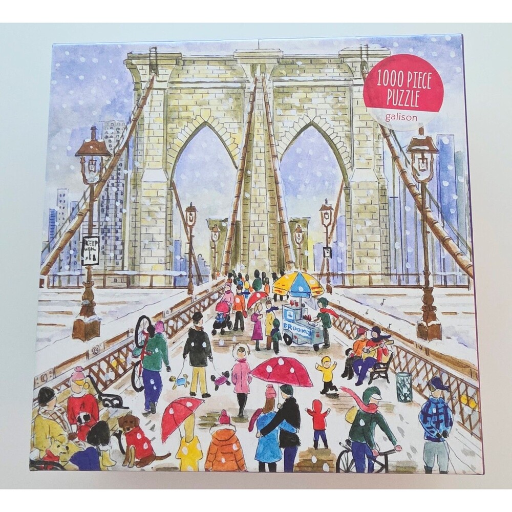 GALISON  Michael Storrings BROOKLYN BRIDGE - Winter   1000 Piece Puzzle 20x27